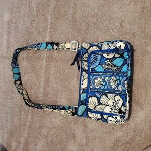 Vera Bradley Blue Bayou Crossbody Floral Handbag Purse